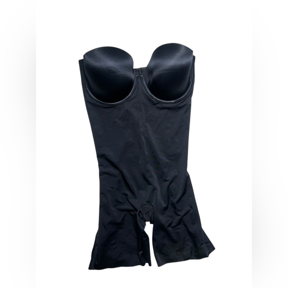 SPANX black Suit your Fancy Shapewear underwire strapless bodysuit size L NWOT - Picture 2 of 6